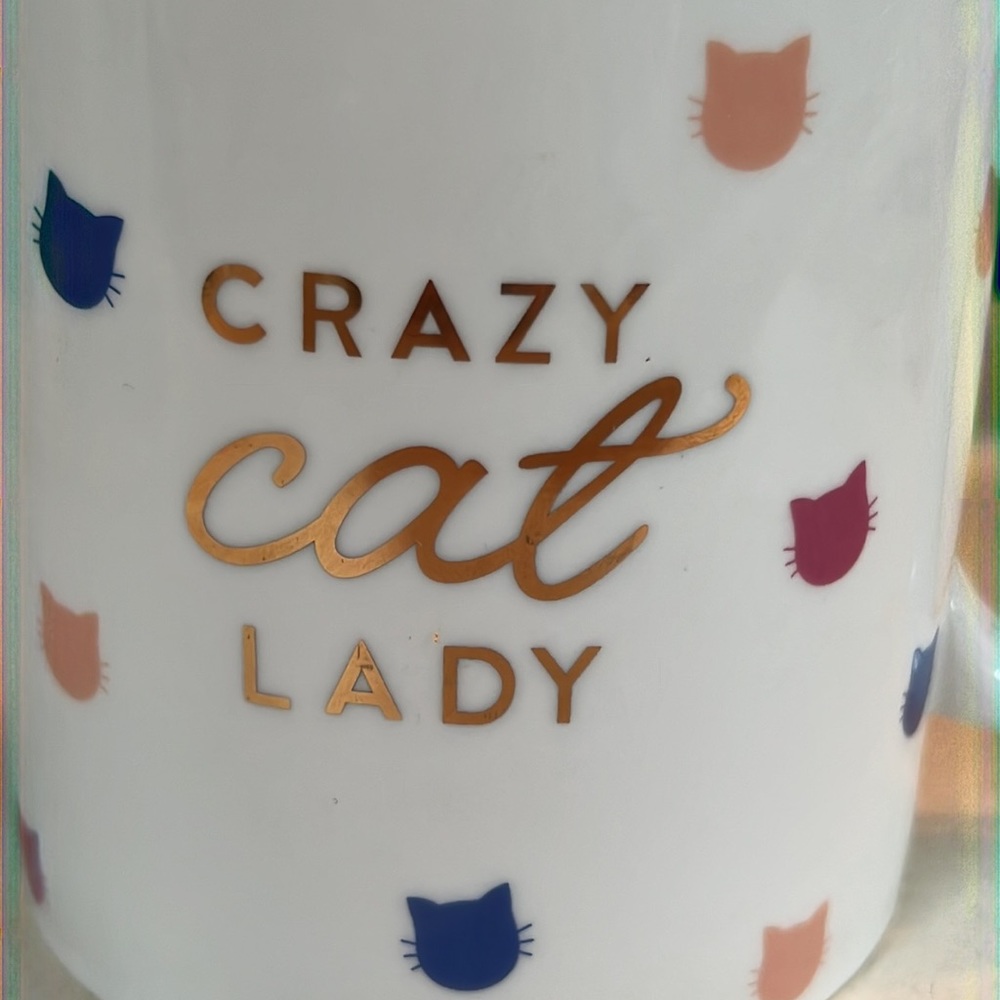 “CRAZY cat LADY” ceramic mug - 12oz - artwork on both sides